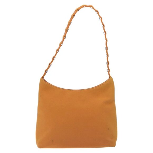 Salvatore Ferragamo Shoulder Bag Canvas Orange Auth BA3239 - Picture 1 of 16